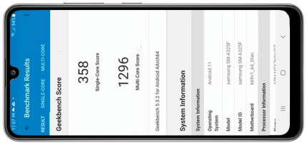 фото Samsung Galaxy A32 тест Geekbench