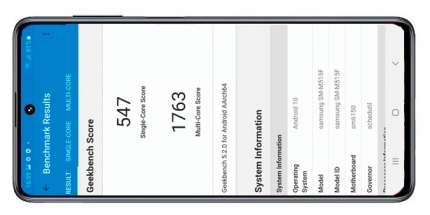фото Samsung Galaxy M51 тест Geekbench