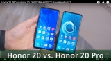 Плашка видеосравнения в котором участвует Huawei Honor 20