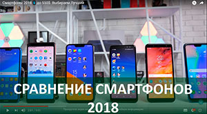 Сравнение смартфонов 2018